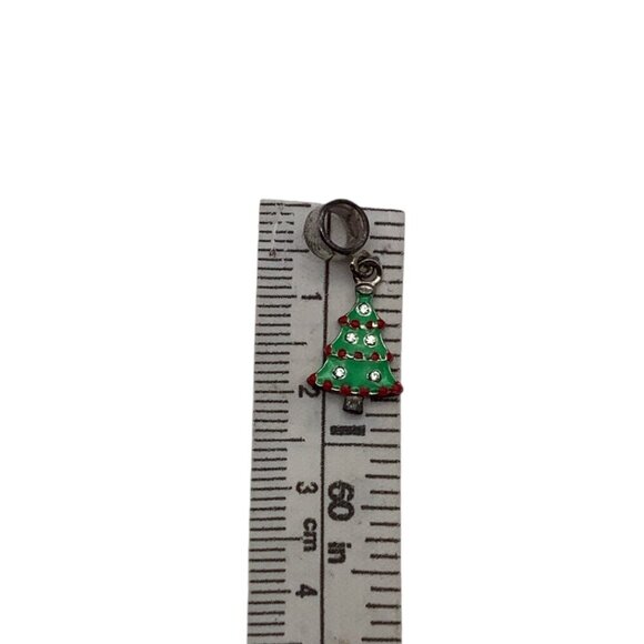 Christmas Tree Charm Pendant For European Style Bracelets Green Red Unisex - Picture 3 of 6